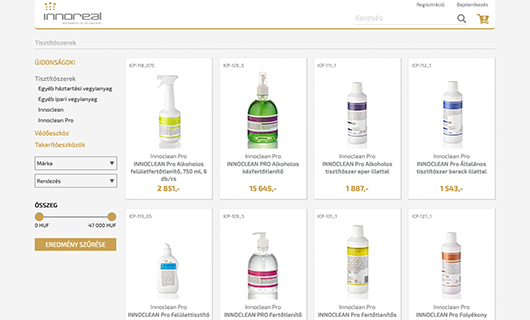 Innoraál Kft. webáruháza