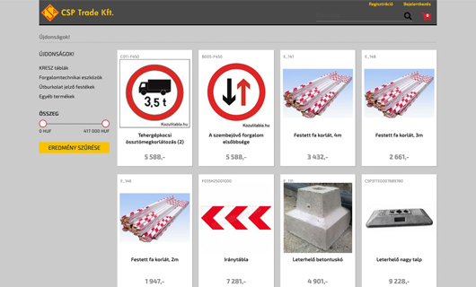 CSP Trade Kft webáruháza