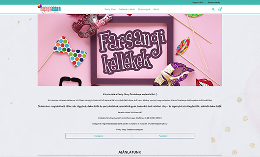 Partyshop Tatabánya webáruháza